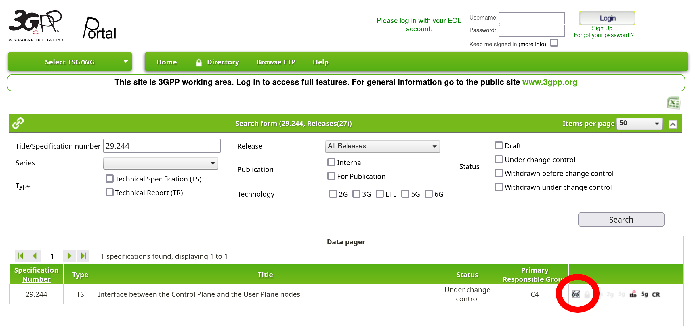 3GPP Specification Search